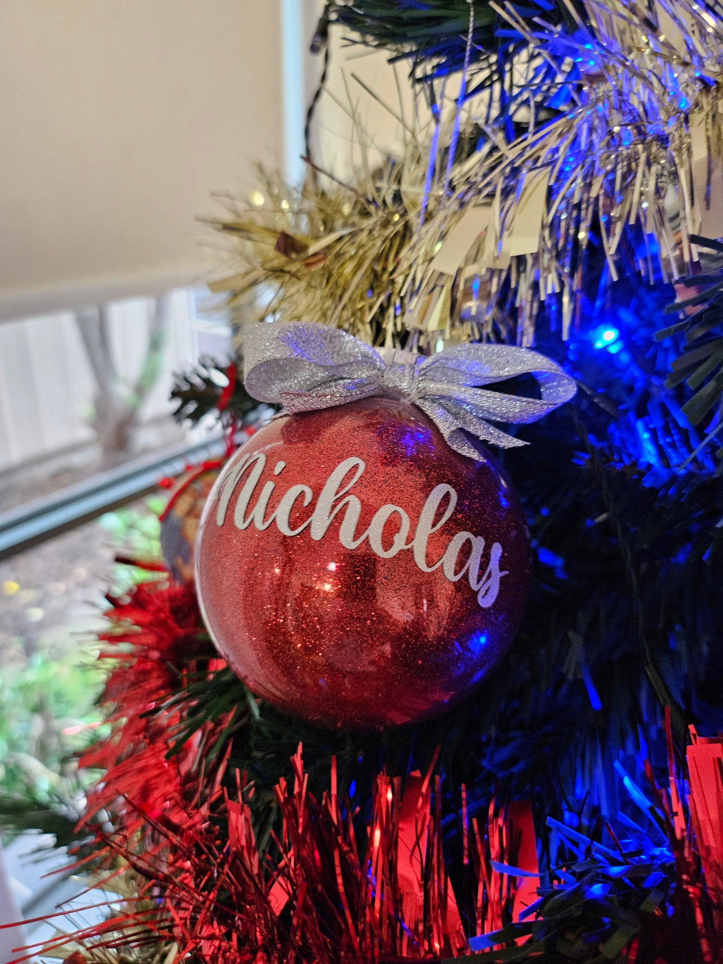 Personalised Christmas Ornament - Handmade Bauble - Katico