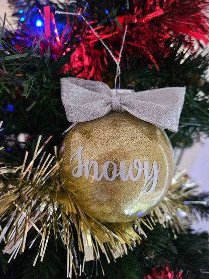 Personalised Christmas Ornament - Handmade Bauble - Katico