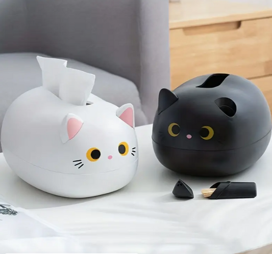 Cat Tissue Napkin Holder with Toothpick Caddy - Katico