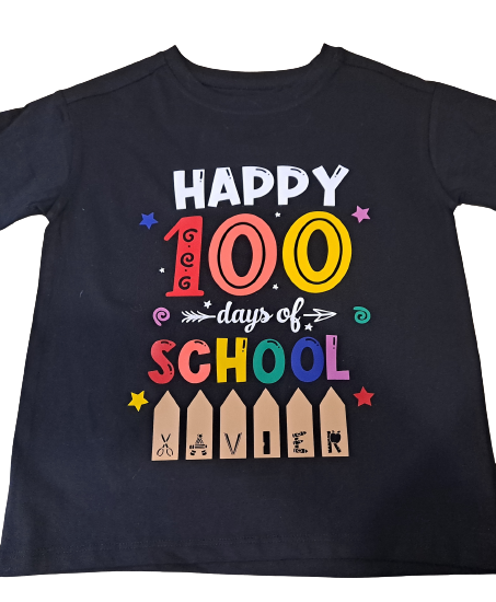 100 days of school tshirt personalised - Katico