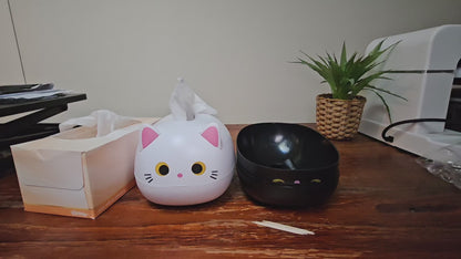 Cat Tissue Napkin Holder with Toothpick Caddy